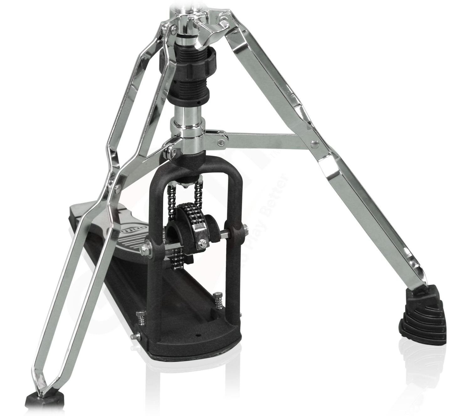 GRIFFIN Deluxe 2-Pack Drum Hardware Kit - Double Kick Drum Bass Pedal & 2-Legged Premium Hi-Hat Stand | Quad Sided Beater Head | Dual Chain Drive System | Impressive Response for Metal & Rock Drummers