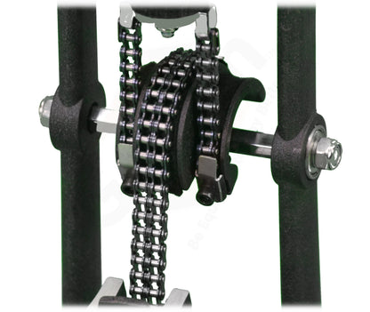GRIFFIN Deluxe Pack Drum Hardware Kit (2 Piece Set) - Double Kick Drum Bass Pedal & 2-Legged Hi-Hat Stand - Quad-Sided Beater Head, Dual Chain Drive System & Responsive for Metal & Rock Drummers