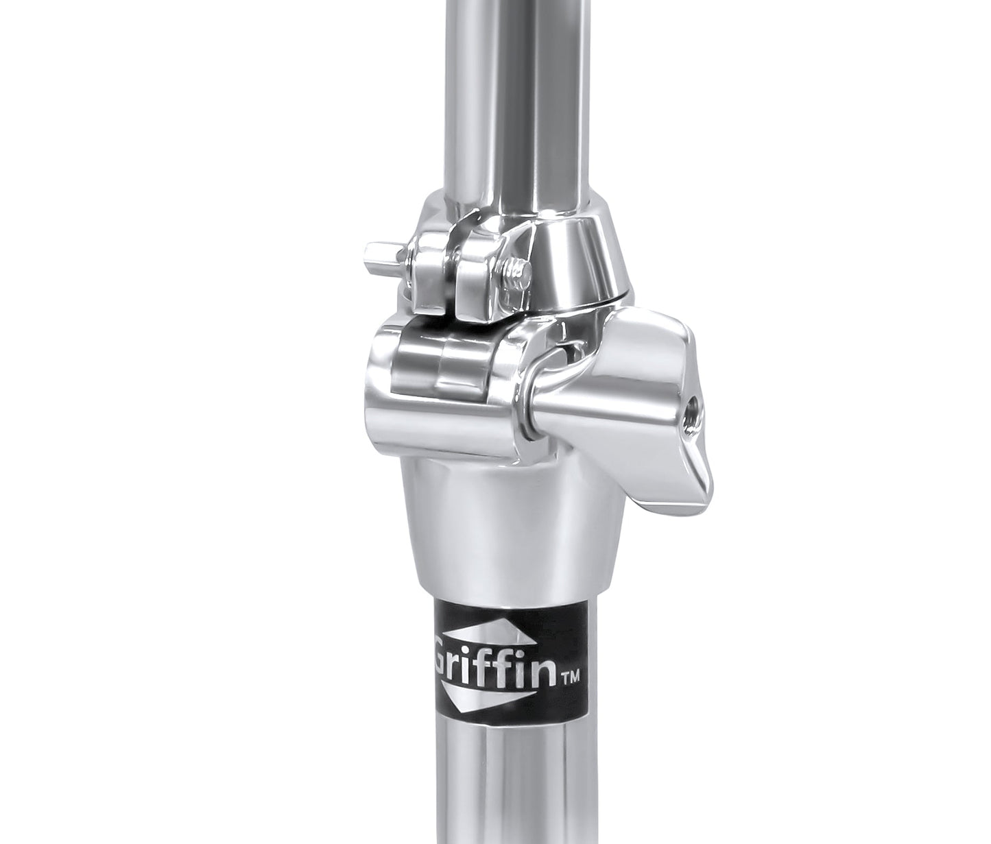 GRIFFIN Deluxe Pack Drum Hardware Kit (2 Piece Set) - Double Kick Drum Bass Pedal & 2-Legged Hi-Hat Stand - Quad-Sided Beater Head, Dual Chain Drive System & Responsive for Metal & Rock Drummers