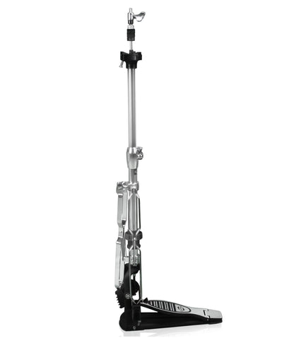 Premium 2 Leg Hi-Hat Stand by GRIFFIN | Heavy Duty Hihat Cymbal Foot Pedal with Drum Key | Folding Two Leg Style Converts to a No Leg High Hat Mount | Double Braced Chrome Percussion Hardware Mount