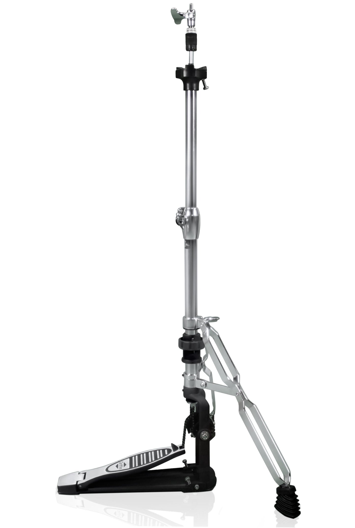 GRIFFIN Deluxe Pack Drum Hardware Kit (2 Piece Set) - Double Kick Drum Bass Pedal & 2-Legged Hi-Hat Stand - Quad-Sided Beater Head, Dual Chain Drive System & Responsive for Metal & Rock Drummers