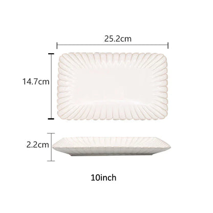 DecorBites™ Ceramic White Glaze Dinnerware Set
