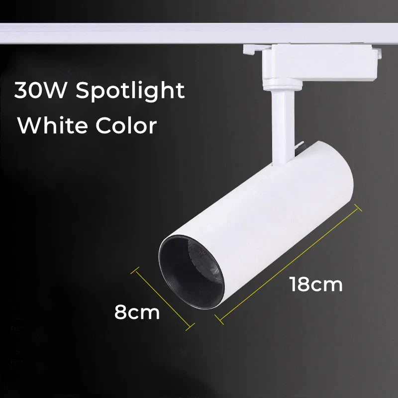 DecorBites™ LED Track Lamps: Modern 20/30W Ceiling Rail Floodlight for Living Room, Store Lighting