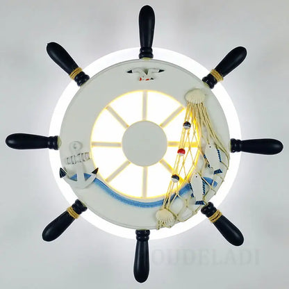 ™ Kids LED Ship Rudder Wall Light - Mediterranean Decor Ocean Theme