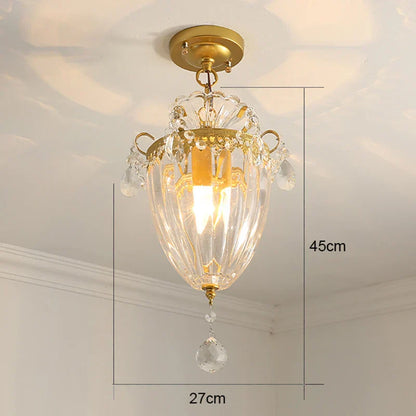 DecorBites™ Gold Crystal Round Ceiling Chandelier for Living Room LED Light Fixtures