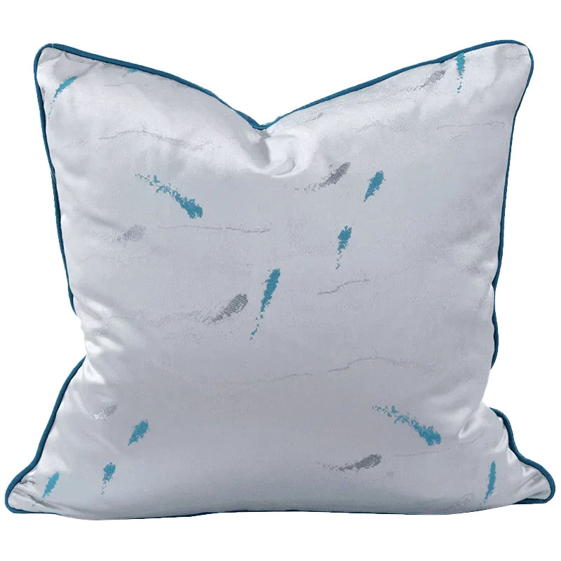 DecorBites™ Asian Landscape Painting Jacquard Square Pillow Cover 45x45cm