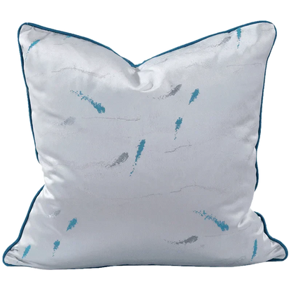 DecorBites™ Asian Landscape Painting Jacquard Square Pillow Cover 45x45cm