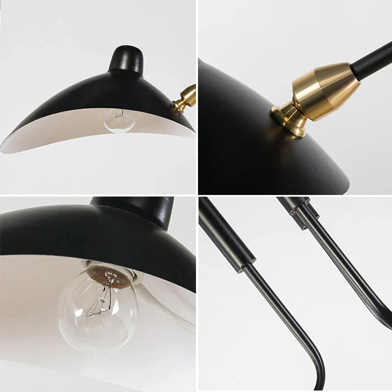 DecorBites™ Black Swing Arm Chandelier | Loft Industrial Adjustable Lighting Fixture