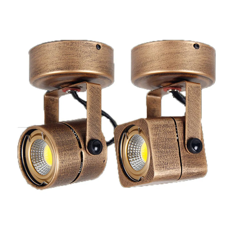 ™ Industrial Mini Ceiling Spotlights - Retro Adjustable Bronze Lamps