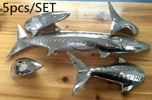 DecorBites™ Abstract Fish Ceramic Wall Decoration 5-Piece Set for Children's Room