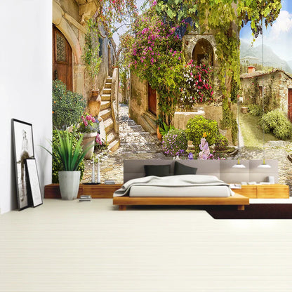 DecorBites™ Green Plant Landscape Tapestry | Boho Wall Hanging for City Castle Hill