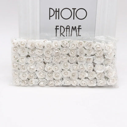 DecorBites™ 144pcs 2cm Artificial Paper Flowers for Wedding DIY Decoration