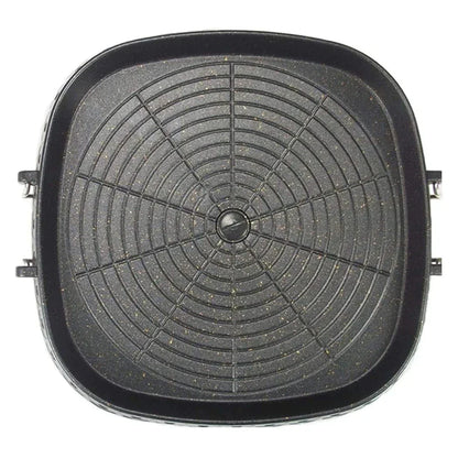DecorBites™ Double Layered Non-Stick Korean BBQ Grill Pan - Indoor Outdoor Grilling