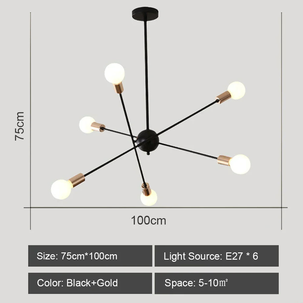 DecorBites™ LED Metal Chandeliers for Living Room - Stylish Ceiling Light for Home Decor