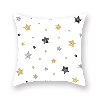 DecorBites™ Geometric Star Stripe Print Pillowcase - Wholesale, 45x45cm