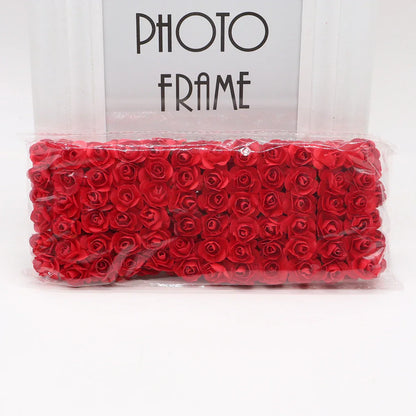 DecorBites™ 144pcs 2cm Artificial Paper Flowers for Wedding DIY Decoration