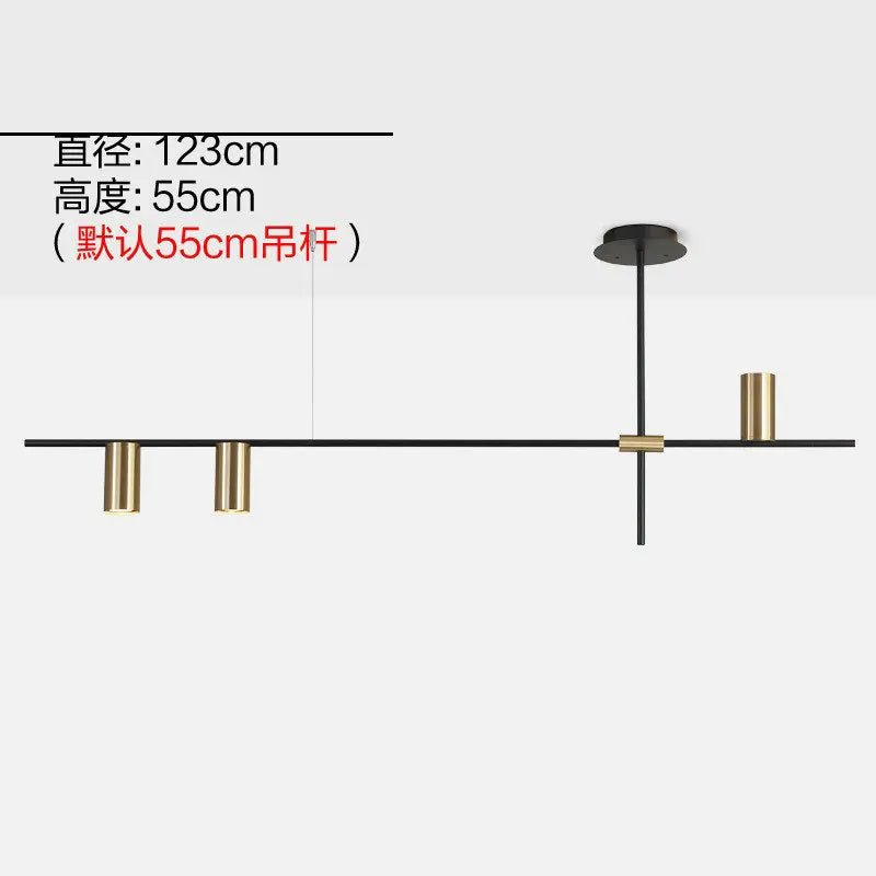 DecorBites™ Black Minimalist Dining Room Chandelier: Modern Nordic Long Lights for Stylish Lighting