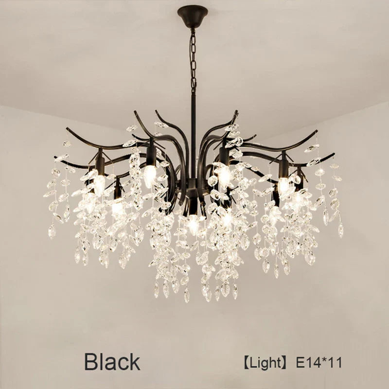 DecorBites™ Crystal LED Chandelier: Luxury Indoor Lighting for Home, Kitchen, Living Room