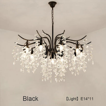 DecorBites™ Crystal LED Chandelier: Luxury Indoor Lighting for Home, Kitchen, Living Room