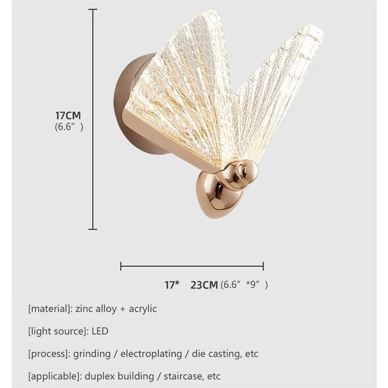 DecorBites™ Butterfly Wall Lights: Nordic LED Sconces Modern Lamps Fixtures for Home Decor