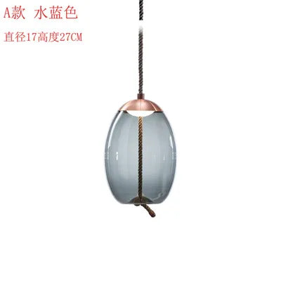 ™ Hemp Rope Knot Pendant Lights - Suspendu Glass Hanging Lamp