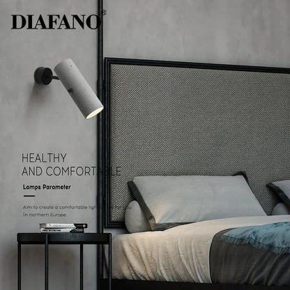 DecorBites™ Industrial Cement Wall Lamp for Home and Commercial Spaces