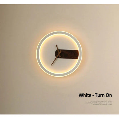 DecorBites™ Aluminum Clock Wall Lamp - Modern Led Sconce Light for Home, Hotel & Aisle