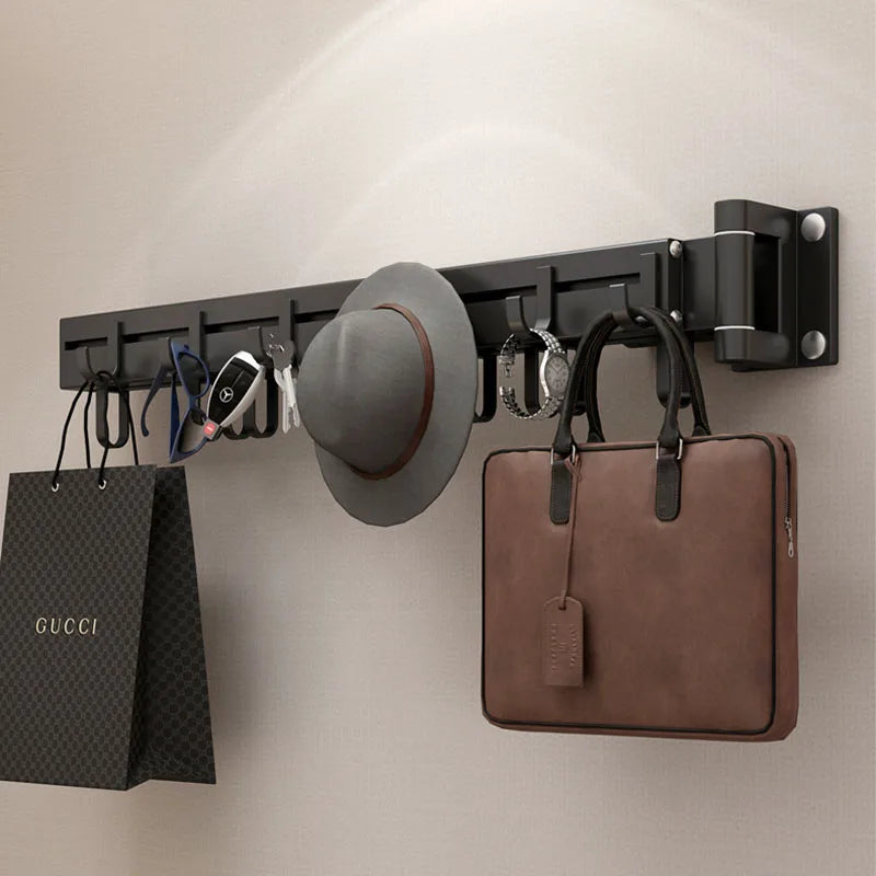 DecorBites™ Aluminum Clothing Hanger Organizer Rack Black Foldable Laundry Drying Rack