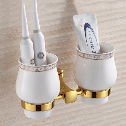 ™ Gold Bathroom Hardware Set for Towels, Paper, Brushes, and More