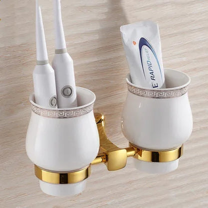 ™ Gold Bathroom Hardware Set for Towels, Paper, Brushes, and More