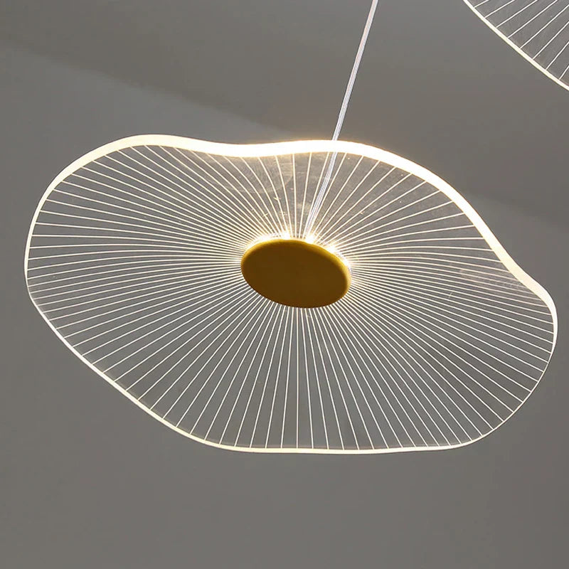 DecorBites™ Lotus Leaf Acrylic Nordic LED Chandelier for Restaurant Living Room Hotel Villa