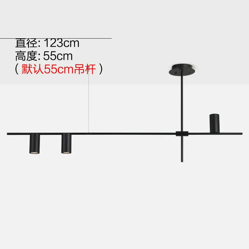 DecorBites™ Black Minimalist Dining Room Chandelier: Modern Nordic Long Lights for Stylish Lighting