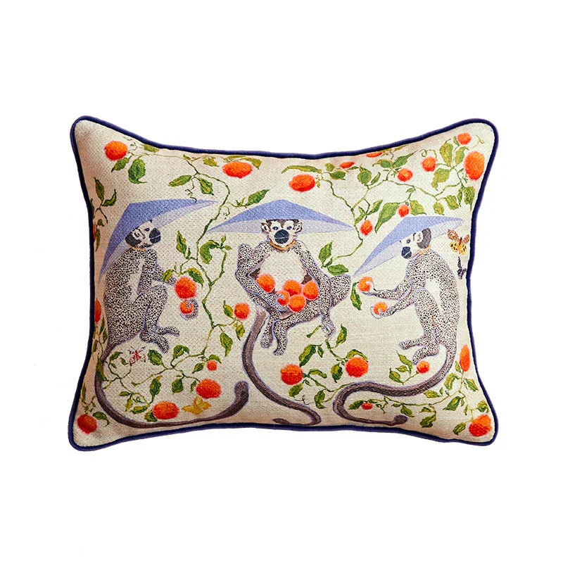 DecorBites™ Egret Bird Pattern Art Pillow Case for Bedroom, Living Room, Sofa Couch