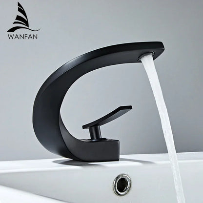DecorBites™ Basin Faucet Modern Brass Mixer Tap for Elegant Bathroom, Single Handle