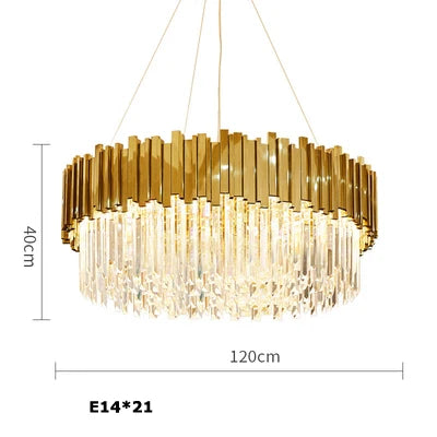 DecorBites™ Art Deco Crystal LED Chandelier - 4 Tier Gold Silver Designer Lighting
