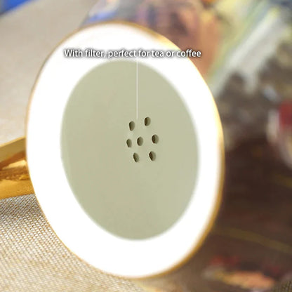 DecorBites™ Bone China Tea Pot: Elegant European Porcelain Coffee Pot for Tea Lovers.