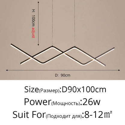 DecorBites™ LED Pendant Lights: Modern, Remote-Control, Cord Hanging, for Study, Kitchen, Living Room