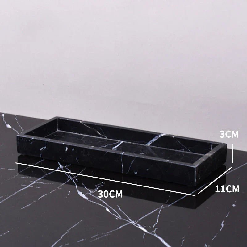 DecorBites™ Black Marquina Marble Bathroom Set cue.opti