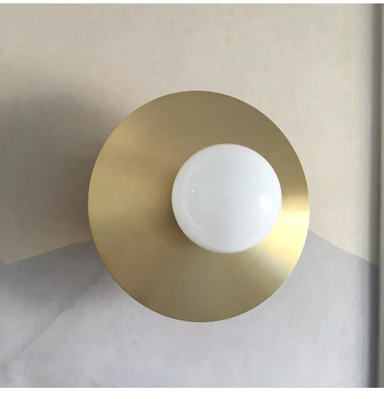 DecorBites™ Golden Glass Ball Wall Sconce Light Fixture for Modern Home Lighting