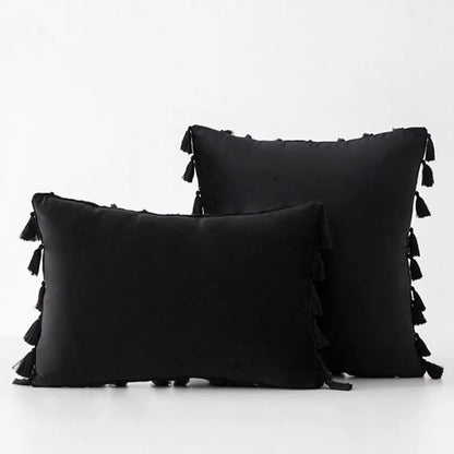 DecorBites™ Boho Tassel Fringe Orange Pillow Covers Pack for Home Decor