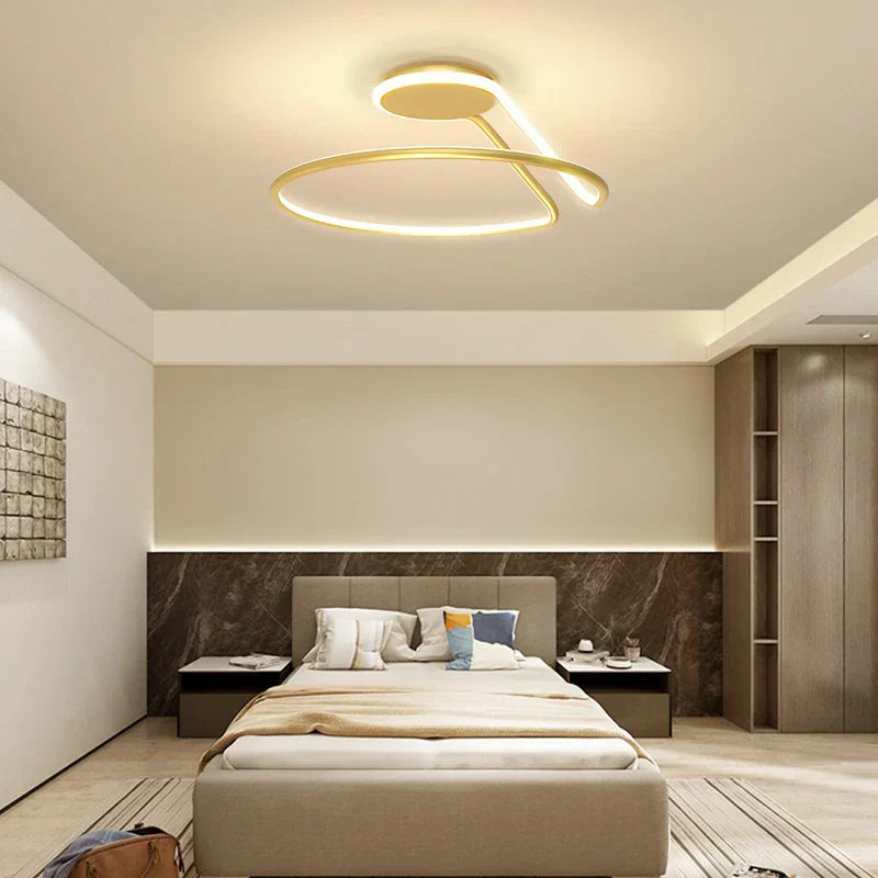 DecorBites™ Aluminum LED Chandelier: Modern Minimalist Bedroom Kitchen Lighting Fixtures