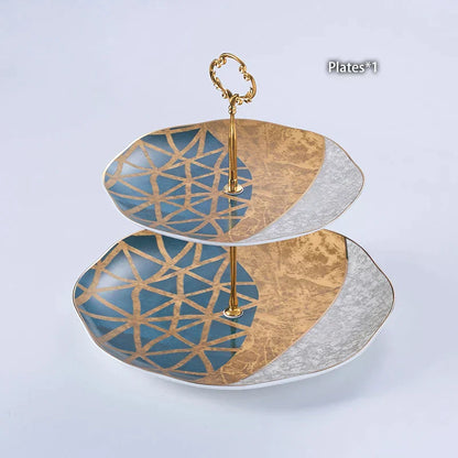 DecorBites™ Luxe Gold Inlay Bone China Coffee Set: Teapot, Cup, Sugar Bowl, Creamer, Mug