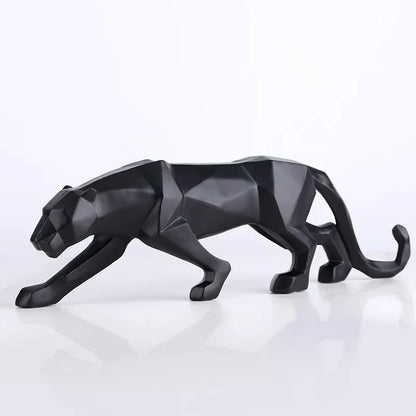 DecorBites™ Black Panther Resin Geometric Statue Decor Ornament