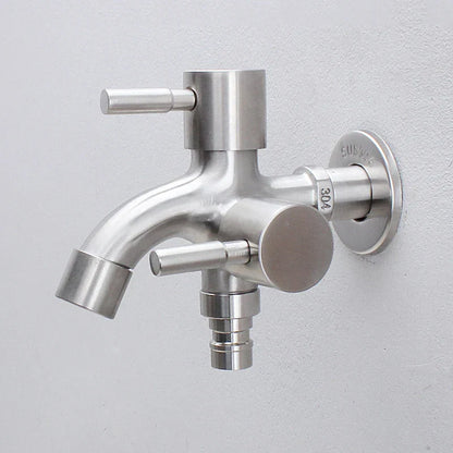 DecorBites™ Dual-Outlet Stainless Steel Faucet for Outdoor Garden Sink and Washing Machine
