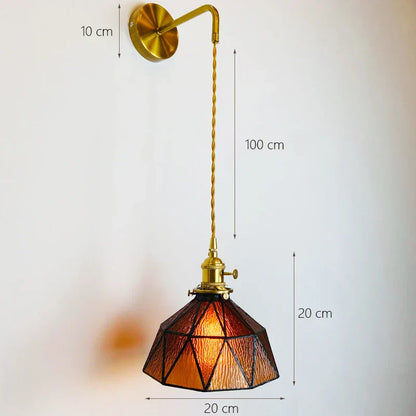 DecorBites™ Glass Adjustable LED Sconce Wall Light for Bedroom Home Decor