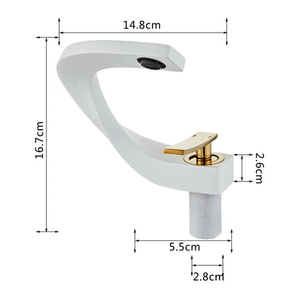 DecorBites™ Brass Bathroom Basin Faucet in Elegant Rose Gold Finish