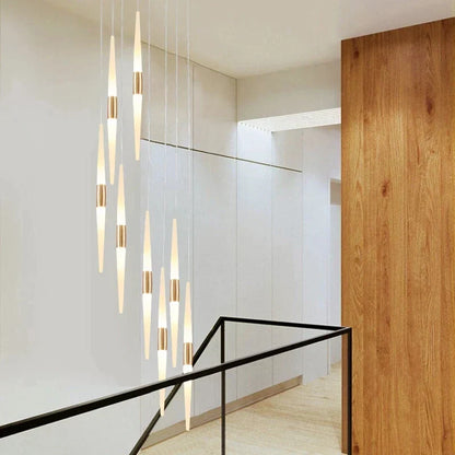 DecorBites™ LED Chandelier: Stunning Loft Living Room Bedroom Kitchen Ceiling Light, Long Hanging Fixture