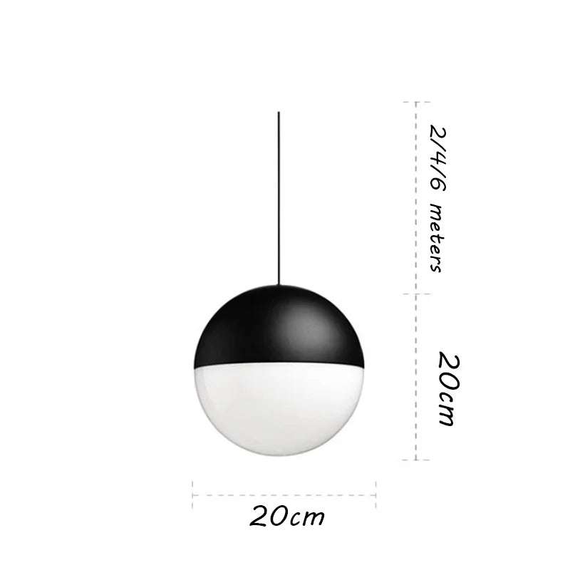 DecorBites™ Glass Ball Pendant Lamp LED Chandelier for Kitchen Island Decor