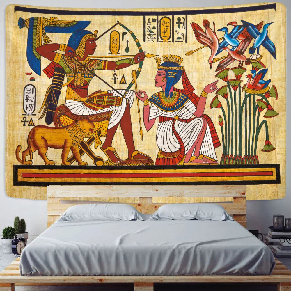 DecorBites™ Animal Psychedelic Tapestry: Hippie Bohemian Home Decor Yoga Mat for Living Room & Bedroom