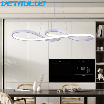 DecorBites™ Acrylic LED Chandelier Pendant Light Minimalist Ceiling Lamp for Modern Decor